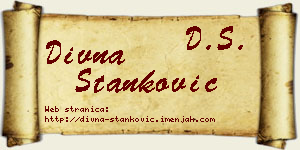 Divna Stanković vizit kartica